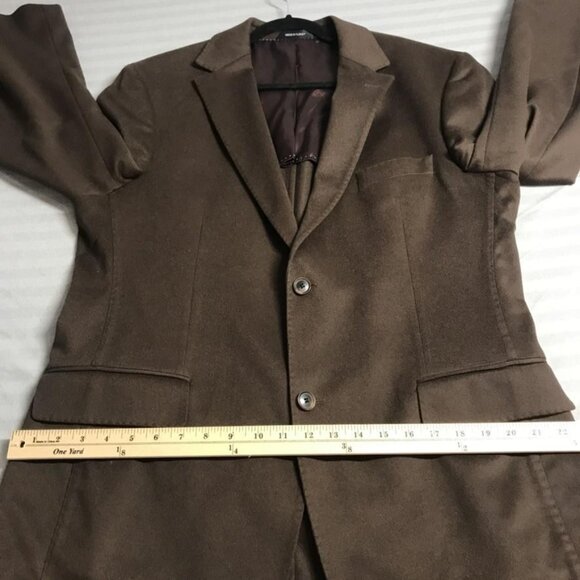 Hugo Boss Blazer Mens 42R Brown 100% Cashmere SCOLA-HX Two Button Notch Lapel - Picture 7 of 12